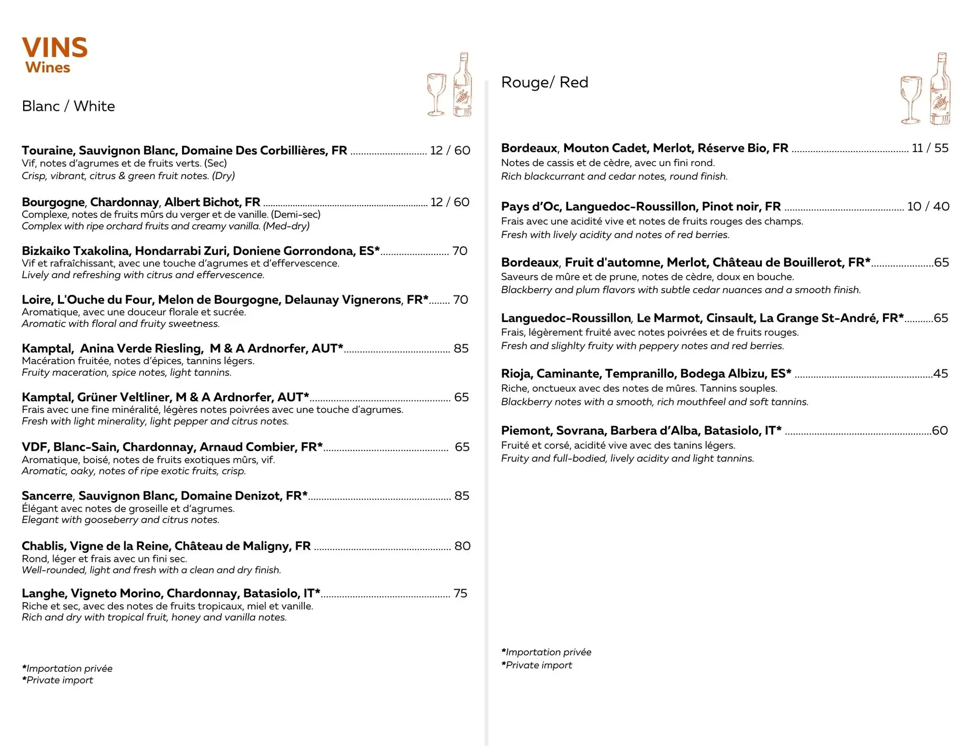 Drink menu new 2024 2