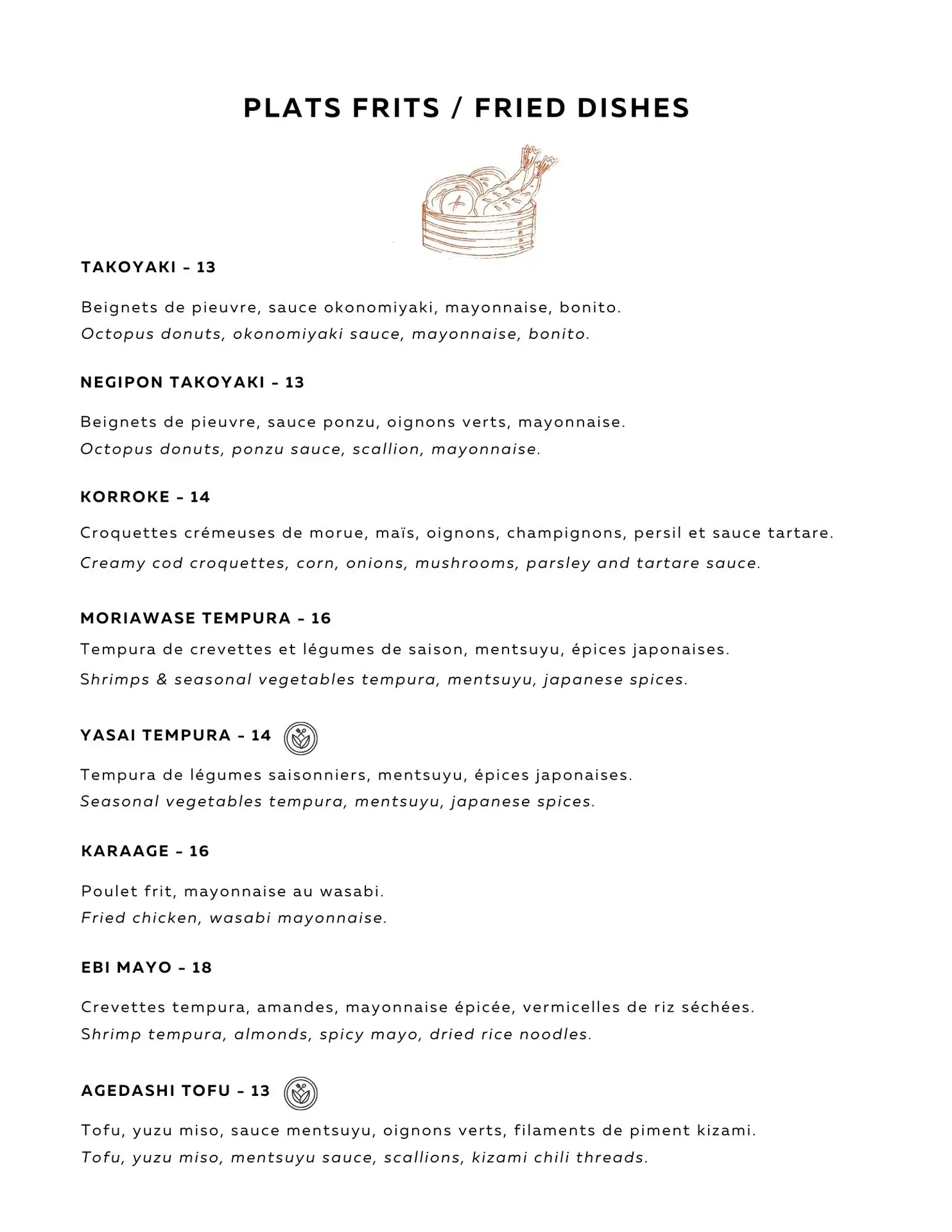 Ichigo food menu 1 5