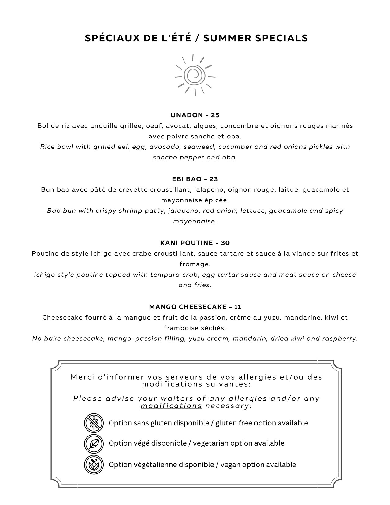 Ichigo food menu 1 30